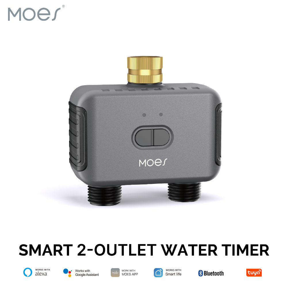 Smart Garden Watering Can - Moes วาล์วน้ำอัจฉริยะบลูทูธ2ทาง, สปริงเกอร์สวน, ตั้งเวลาได้, ตัวกรอง, การหน่วงเวลาฝน,