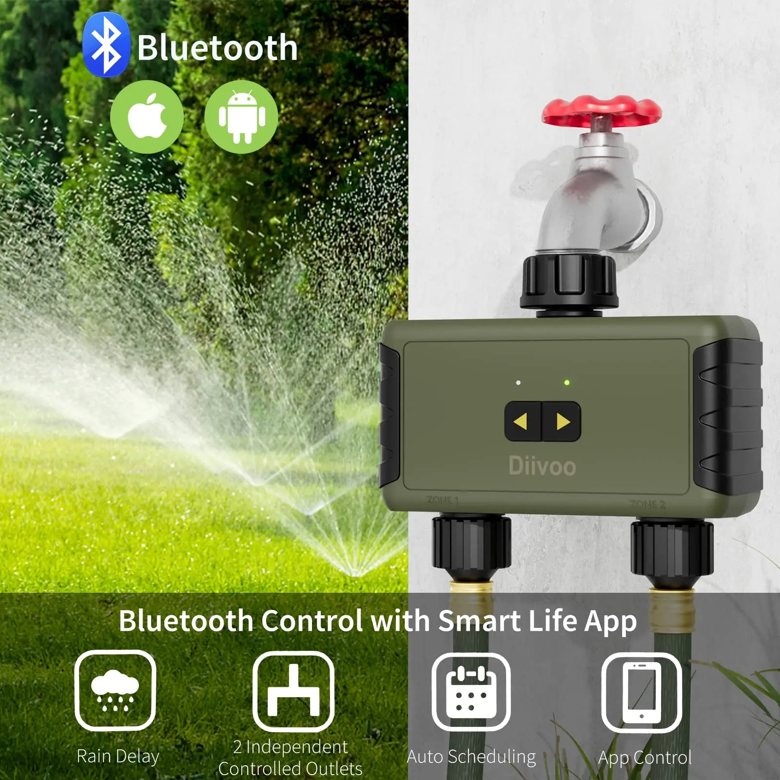 ไดวู ทิมเมด สปริงเกลอร์ สำหรับ - Smart Garden Watering Can บทวิจารณ์และราคา